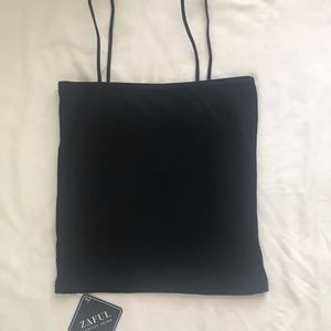 Skinny Ribbed Cropped Cami Top